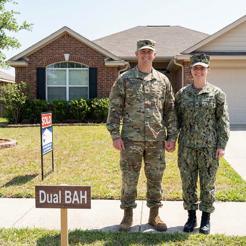 Military Couple Embrace